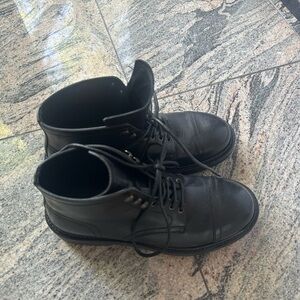 DOLCE&GABBANA Leather Laced Ankle Boots